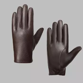 Овчина мужские осенние полые перчатки из натуральной кожи мужские зимние перчатки для вождения мотоцикла из натуральной кожи XL чёрный