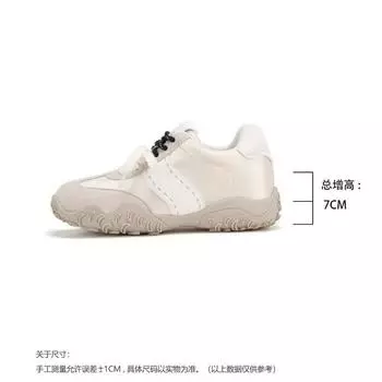 Овчина версия 7см внутреннее увеличение высоты полумесяц жемчужное кружево платформа повседневная спортивная обувь женщины 34