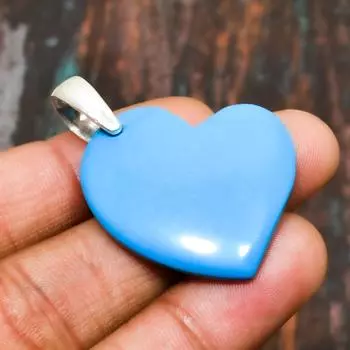 Owhyee Opal, драгоценный камень 925 пробы, красивый ювелирный кулон ручной работы из серебра 1.59 inches синий