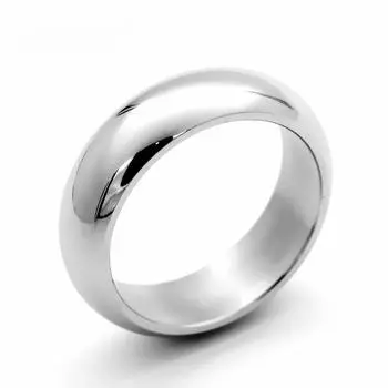 Owilo Мужское гладкое пластинчатое кольцо из титановой стали с полированной бусиной, одно кольцо, грубые ювелирные изделия для рук, креативная мода 7