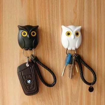Owl Home and Decoration Keys Keys Holder Wall Hook Magnetic Wall Coat Racks Keychain Bathroom Accessories Creativity Hooks Night XL