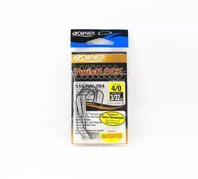 Owner 5167W Легкий червячный крючок CPS с поворотным замком, 3/32 унции, размер 4/0 (0910)