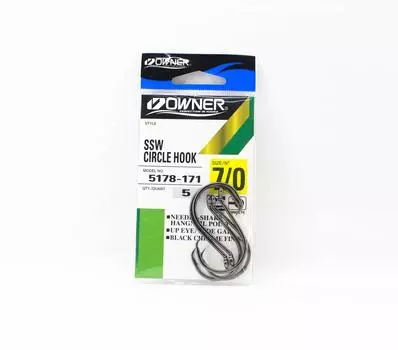 Owner 5178 Круглый крючок SSW, размер 7/0 (0137)