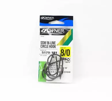 Owner 5179 SSW In Line Circle Hook размер 8/0 (0212)