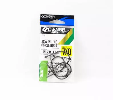Owner 5179 SSW Круглый крючок In Line, размер 7/0 (0205)