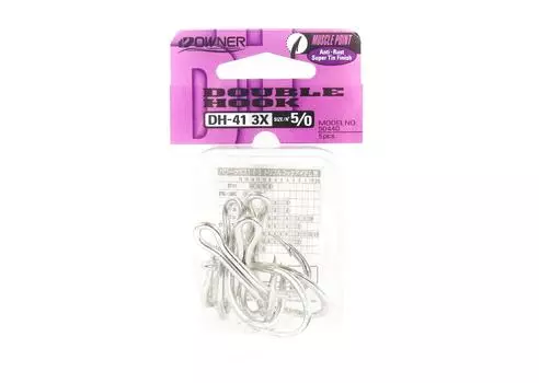 Owner DH-41 3X Двойной крючок для тяжелых условий эксплуатации, размер 5/0 (0977)