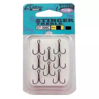 OWNER Hook Cultiva ST-36BC Stinger Triple Hook No. 10 Gun Black Coat 11548