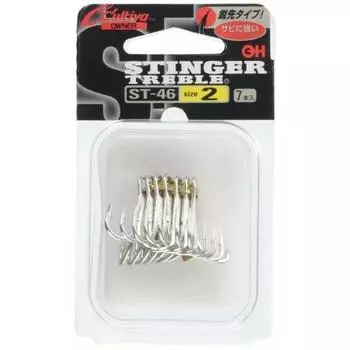 OWNER Hook Cultiva ST-46 Stinger Triple Hook No. 2 Gun Black Coat