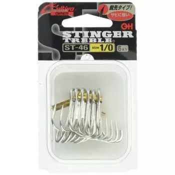 OWNER Hook Cultiva ST-46 Stinger Triple Hook No. 1/0 Gun Black Coat