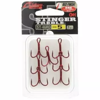OWNER Hook Cultiva ST-46RD Stinger Triple Hook Red Finish No. 5