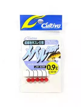 Owner JH-82R Jig Head Mebaru Shot 0.9 grams Size 12 Red (4161)