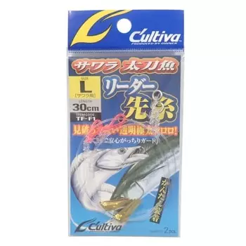 OWNER Leader Spanish mackerel cutlass thread L Fluorocarbon 30cm No. 30 Clear