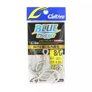 Owner S-135M Blue Plugger одинарный крючок для приманки размером 8/0 (5992)