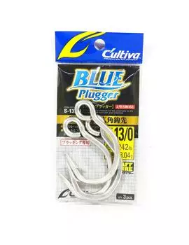 Owner S-135M Blue Plugger, одинарный крючок для приманки, размер 13/0 (6821)