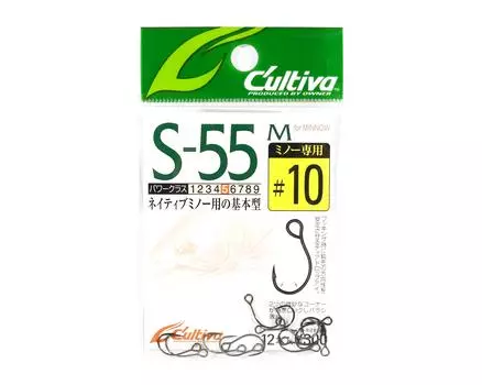 Owner S-55M с одинарным крючком для приманки размера 10 (8675)