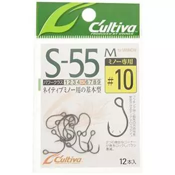 OWNER S-55M Single Hook 10 11770 Fishhook Black