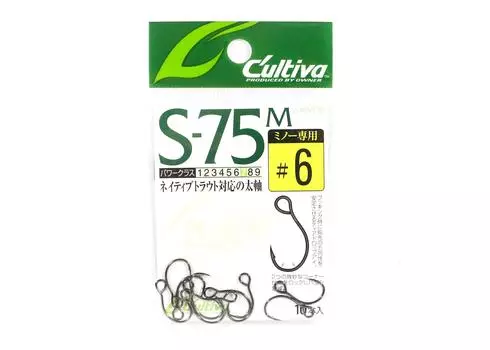 Owner S-75M с одинарным крючком для приманки размера 6 (9413)