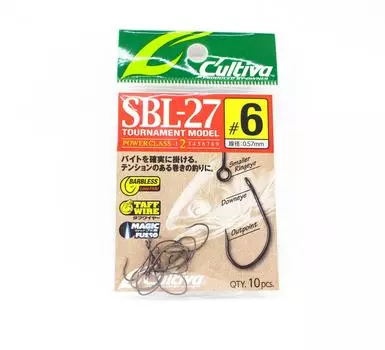 Owner SBL-27 Одинарный крючок для ложки без бородки, размер 6 (7606)