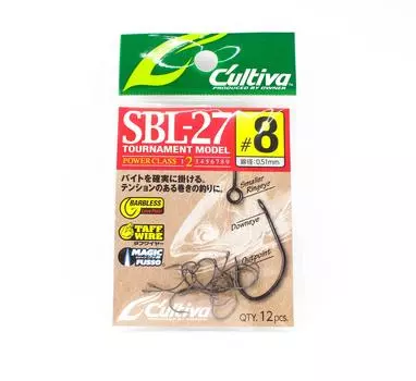 Owner SBL-27 Одинарный крючок для ложки без бородки, размер 8 (7583)