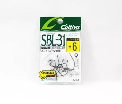 Owner SBL-31 Одинарный крючок для ложки без бородки, размер 6 (6445)