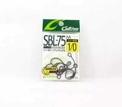 Owner SBL-75M Одинарный крючок с затычкой на приманку без бородки, размер 1/0 (5692)