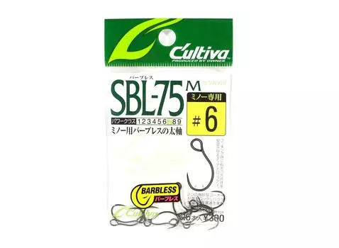 Owner SBL-75M с одинарным крючком для приманки без бородки, размер 6 (5616)