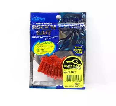 Owner Soft Lure RB-1 Ring Twin Tail 12 Pieces 1.5 Inches 32 (2286)