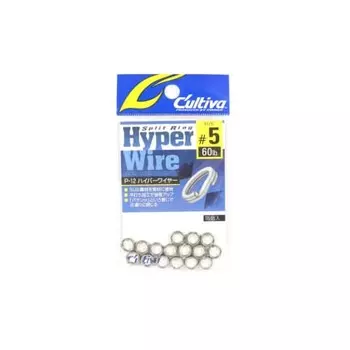OWNER Split Ring Cultiva P-12 Split Ring Hyper Wire #5 61lb/101lb 16 pieces 72812