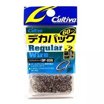 OWNER Split Ring DP-03N Split Ring Regular Wire N Deka Pack #2 19lb/36lb 60 pieces 72816