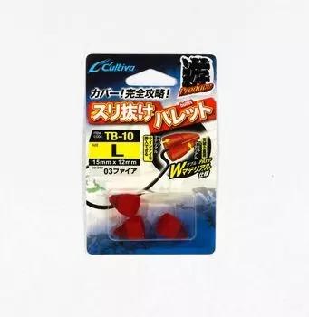 Owner TB-10 Bullet Head Pick Thru Soft, размер L 15 x 12 мм, красный (6579)