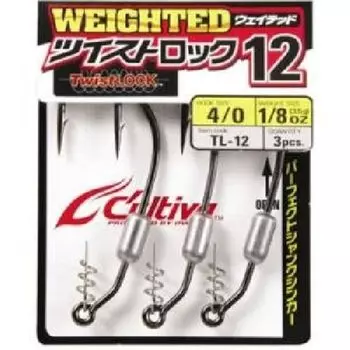 Owner TL-12 11692 Single Hook, Weighted Twist Lock, No. 3/0, 1/16 oz