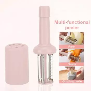 Овощечистка 3-в-1 для эргономичной и простой конструкции кухни из нержавеющей стали для быстрого использования розовый
