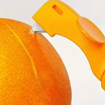 Овощечистка для апельсинов, Пластиковая овощечистка для апельсинов, Простая овощечистка для лимона, Овощечистка для грейпфрута, Креативный резак, Инструмент для чистки апельсинов, Овощечистка для фруктов, Инструменты для очистки овощей и фруктов оранжевый