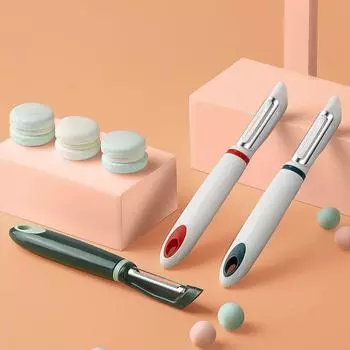 Овощечистка для фруктов и овощей, кухонные аксессуары, острая овощечистка из сплава, терка для картофеля, моркови, овощечистка, кухонный гаджет зелёный