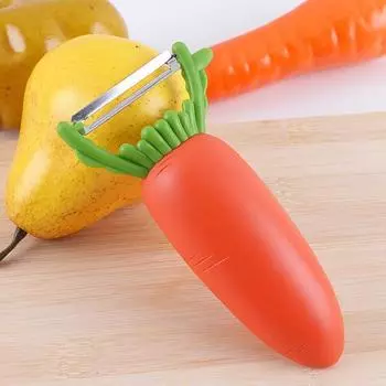 Овощечистка для фруктов, нескользящая ручка, вращающаяся на 360 градусов, легко чистится, многофункциональная овощечистка с острым лезвием из нержавеющей стали оранжевый