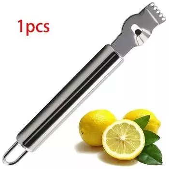 Овощечистка для лимона, терка для лимонной цедры, лайма, апельсина, терка для цитрусовых, нож для пилинга, кухонные инструменты для бара, аксессуары серебряный