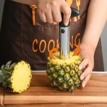 Овощечистка для очистки ананасов из нержавеющей стали, нож для резки, нож для очистки фруктов, легкая резка, антикоррозийные лезвия, кухонный гаджет жёлтый