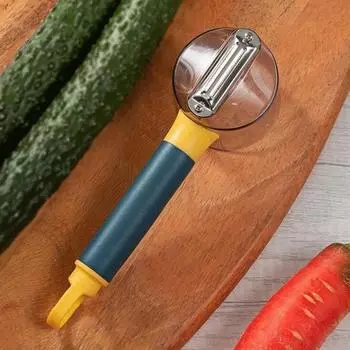 Овощечистка и фруктов Yousheng с ведром для хранения, нержавеющая сталь, зубчатый нож, нож для кухни, дома, кафе, ресторана, пекарни синий