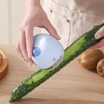 Овощечистка из нержавеющей стали с контейнером-ящиком Многофункциональный нож для очистки фруктов и овощей Острые лезвия Кухонный инструмент для дома абрикосовый