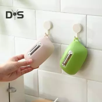 Овощечистка из нержавеющей стали с острым лезвием, практичная кухонная кухонная бытовая овощечистка серый