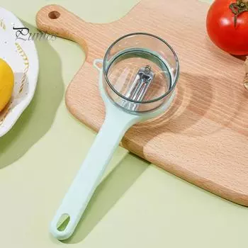 Овощечистка с лезвием из нержавеющей стали и ящиком для хранения Многофункциональная овощечистка для овощей и фруктов Эргономичная ручка Легко моется Кухонный гаджет красный