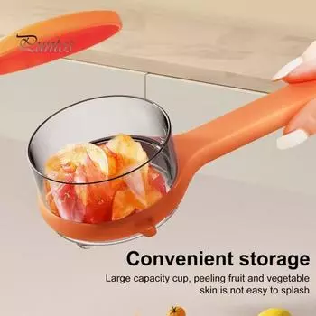 Овощечистка с ящиком для хранения Многофункциональная кухонная овощечистка Удобная ручка Фрукточистка с контейнером Подвесная овощечистка для хранения светло-зеленый