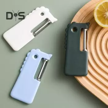 Овощечистка в форме динозавра, устойчивая к коррозии, полипропилен, удобная ручка, терка для фруктов с двойной головкой, кухонный инструмент белый