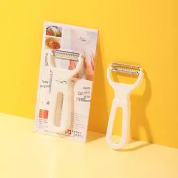 Овощечистка в японском стиле с двумя лезвиями: Кухонный инструмент для картофеля и фруктов