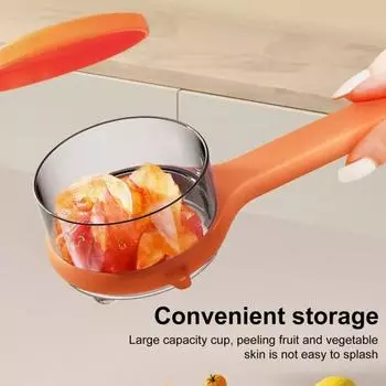 Овощечистка Yousheng с ящиком для хранения Многофункциональная кухонная овощечистка Удобная ручка Фрукточистка с контейнером Подвесная овощечистка для хранения светло-зеленый