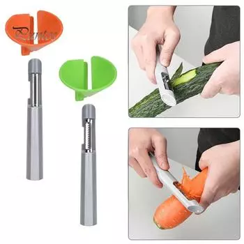 Овощечистка Зубчатая режущая головка Овощечистки Многофункциональные соломорезки Фрукты Морковь Огурцы Овощечистки Легко очищать Кухонный инструмент 1pc