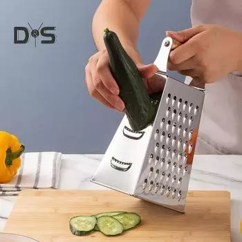 Овощерезка без бисфенола А, многофункциональная практичная терка для овощей, терка для моркови, огурца серебряный