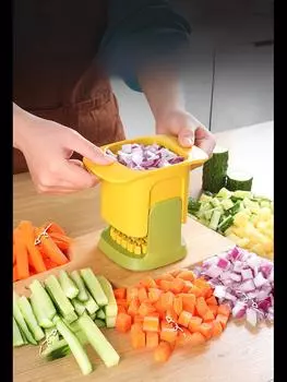 Овощерезка и слайсер для домашнего использования - нарезка лука, моркови, огурцов, картофеля, ветчины - машина для приготовления картофеля фри белый