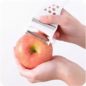 Овощерезка с двойной головкой, очиститель, терка из нержавеющей стали, многофункциональная терка для дыни, пластиковая щетка для дыни 5pcs