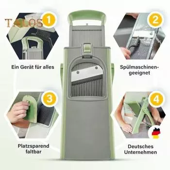 Овощерезка с регулируемой толщиной, измельчитель лука из нержавеющей стали, измельчитель томатов, многофункциональный кухонный измельчитель фруктов синий